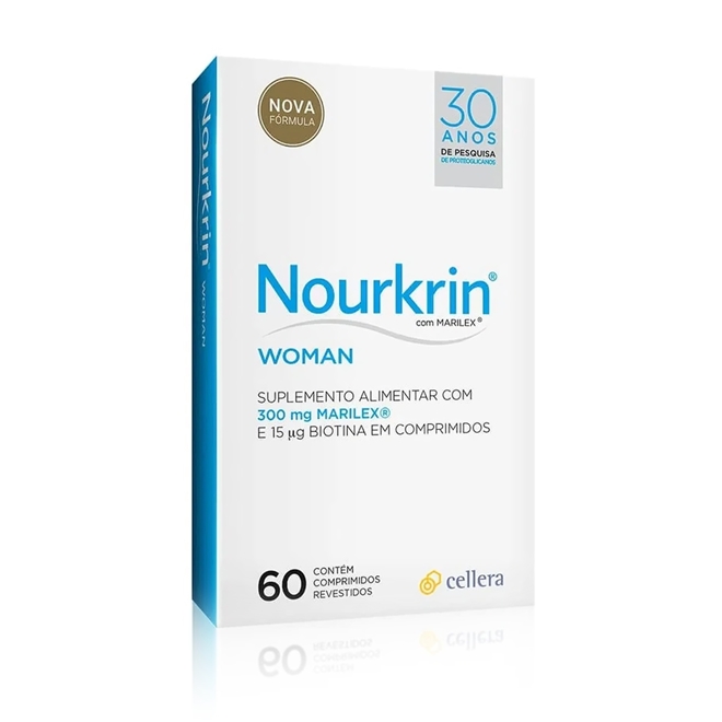 Nourkrin Mujer - 60 Comprimidos (1 Mes) Para El Crecimiento Y Fortalecimiento Del Cabello - Con Marilex®