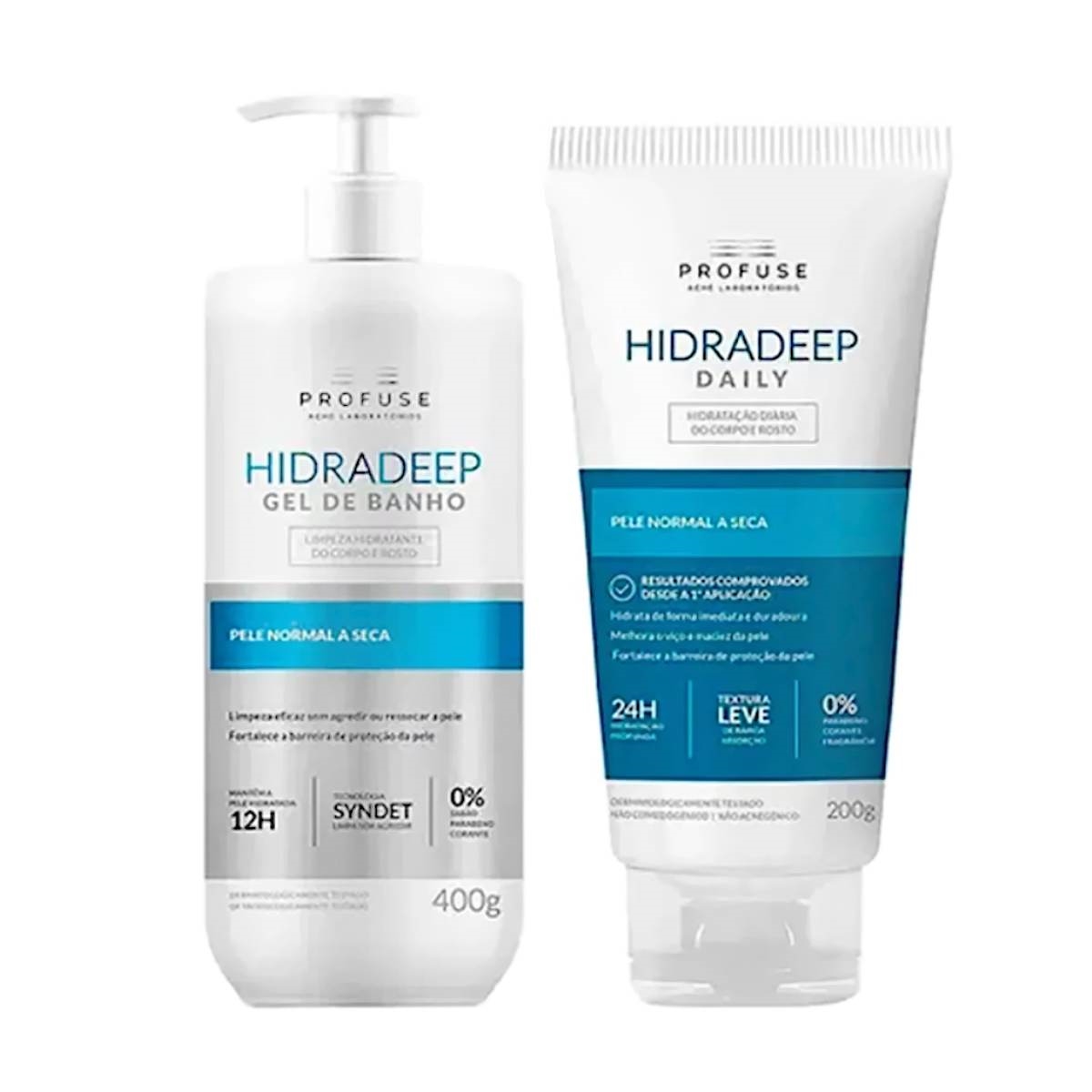 Kit Hidradeep Gel De Banho Hidratante Daily Profuse Kit Hidradeep