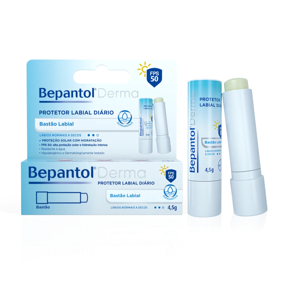 Protetor Labial Bayer Bepantol Derma Fps50 4,5g Protetor Labial Bayer