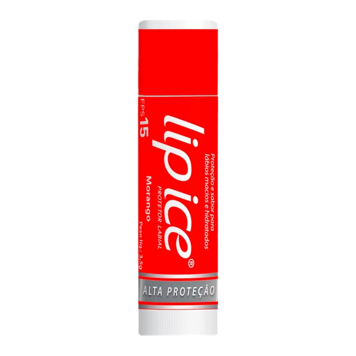 Protetor Labial Lip Ice Morango Fps15 3,5g Protetor Labial Lip Ice