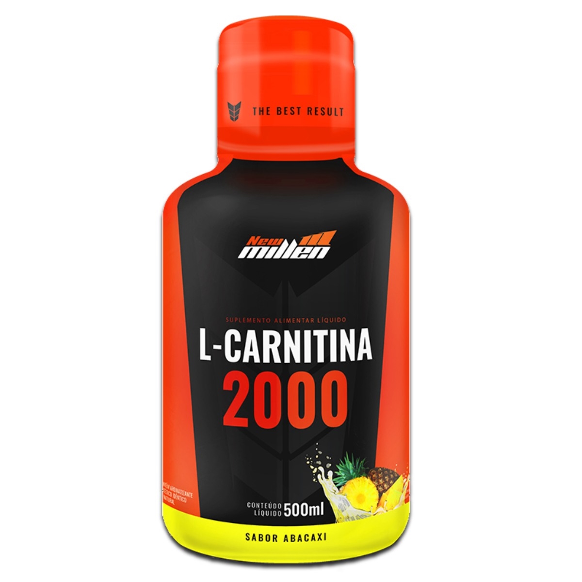 Suplemento Líquido New Millen LCarnitina Abacaxi 500ml Suplemento