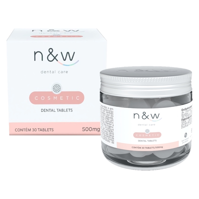 Tablets Mastigáveis Cosmetic com 30 Unidades New Dental Care Tablets Mastigáveis Cosmetic